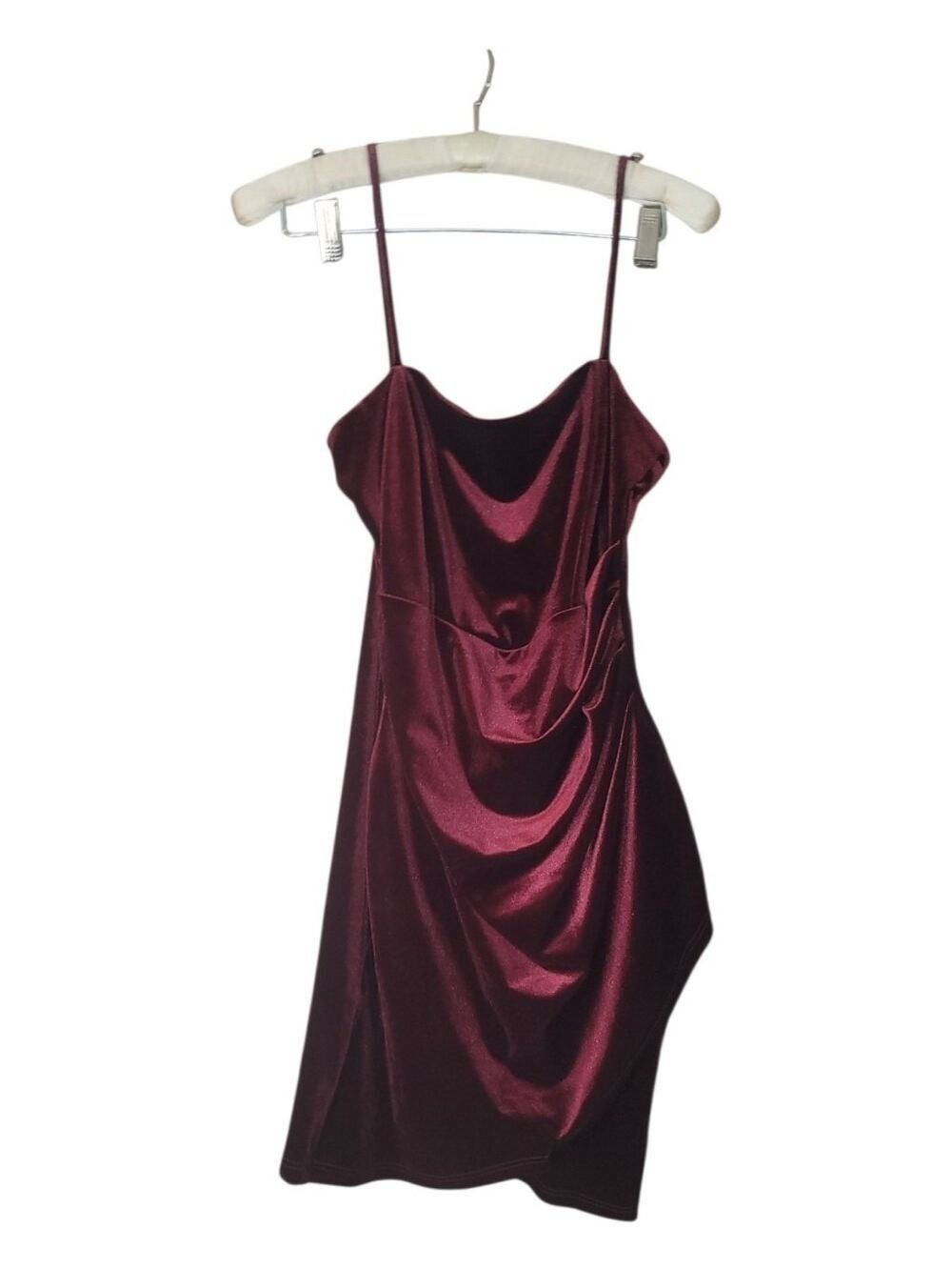 Whimsigoth Sexy Deep Red Velvet Windsor Dress S